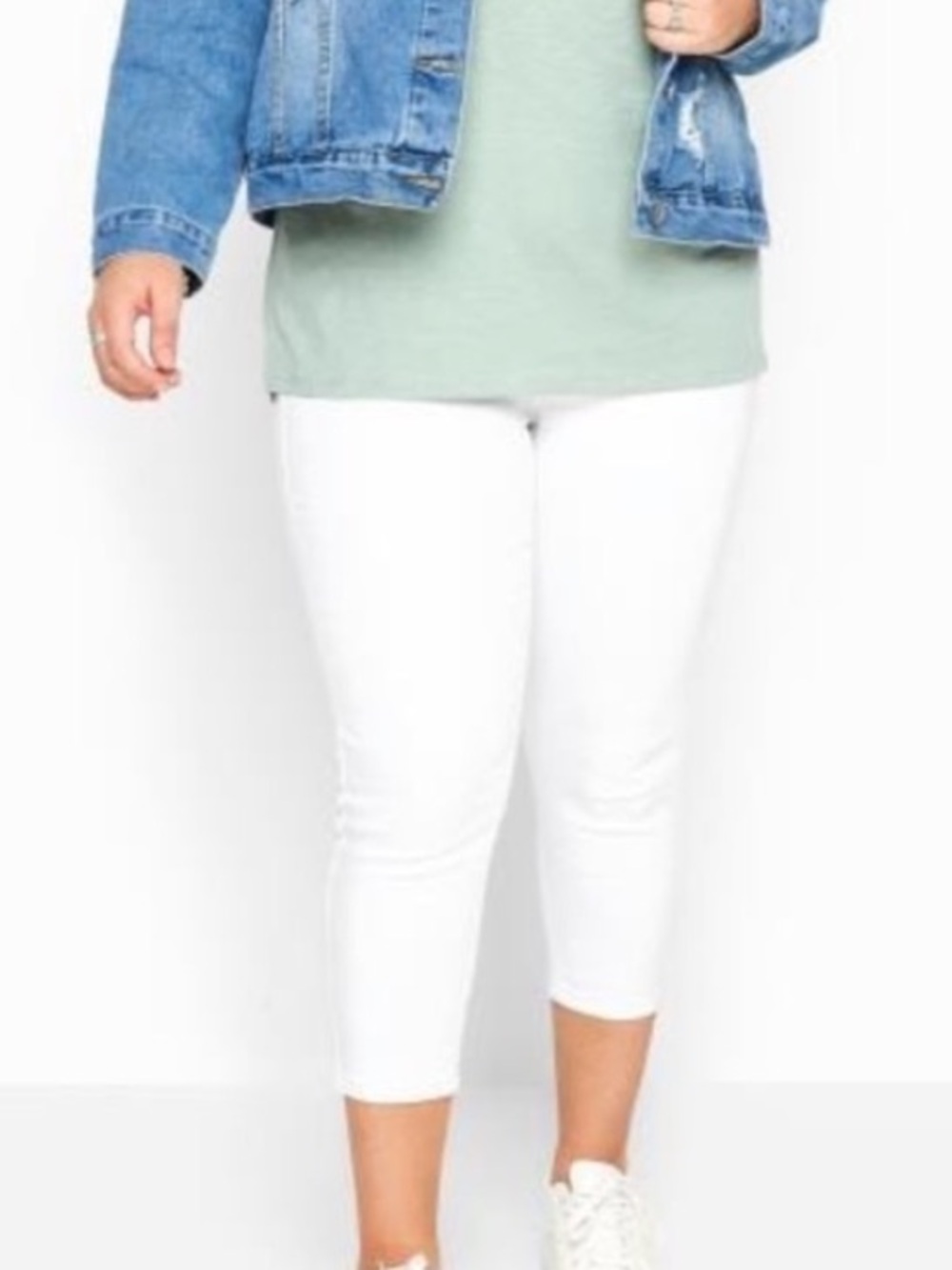 Democracy Women 16 White Stretch Twill Freedom Ankle Skimmer Pants NWT - Picture 1 of 12